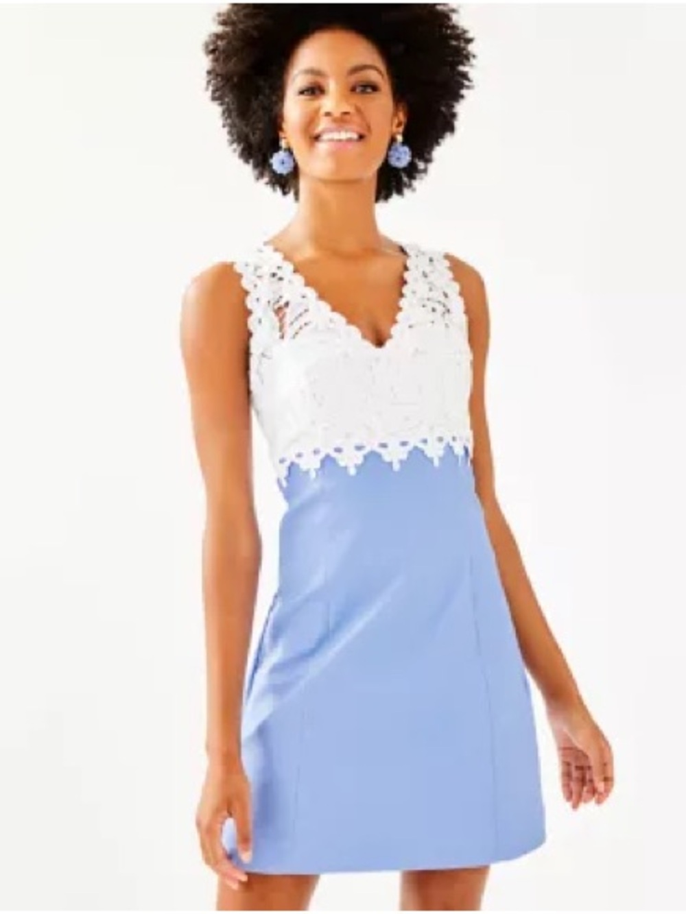 Lilly Pulitzer Sandi Stretch Shift Dress Color Seasalt Blue Size 2